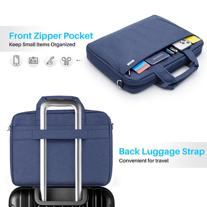 BAFFINA Laptop Shoulder Bag 15.6 16 Inch Business Gifts for Men Women,Laptop Briefcase for 14“ 15” 16“ MacBook/Notebook Hp Dell Asus,Waterproof Computer Carrying Case Messenger Bag with Strap,Blue