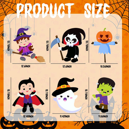 Halloween Yard Signs Cute Halloween Garden Stake Halloween Ghost Witch Scarecrow Yard Stakes Halloween Garden Stake Decorations for Lawn Decorations Outdoor Garden Home Party Decor
