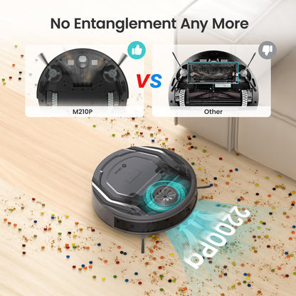 Lefant Robot Vacuum M210 Pro, Super Slim, Powerful Suction with No Tangling Port,Quiet,120 Min Runtime, Self-Charging Robotic Vacuum Cleaner, Ideal for Pet Hair, Hard Floor,App & Voice Control