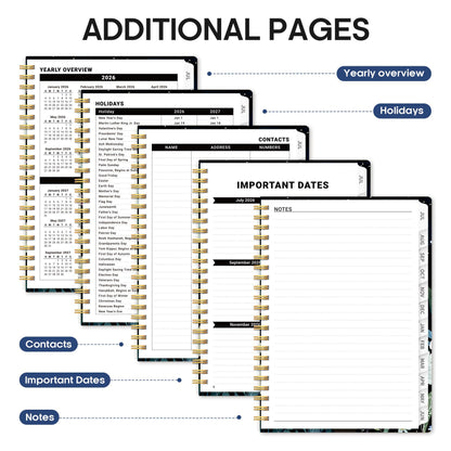 Planner 2026-2027, Academic Year Monthly and Weekly Calendar Planner, Jul 2026 - Jun 2027, Hardcover Teacher Student Planning Agenda book with Tabs, Perfect for School Office Supplies, 8.5" x 11" - Celestial