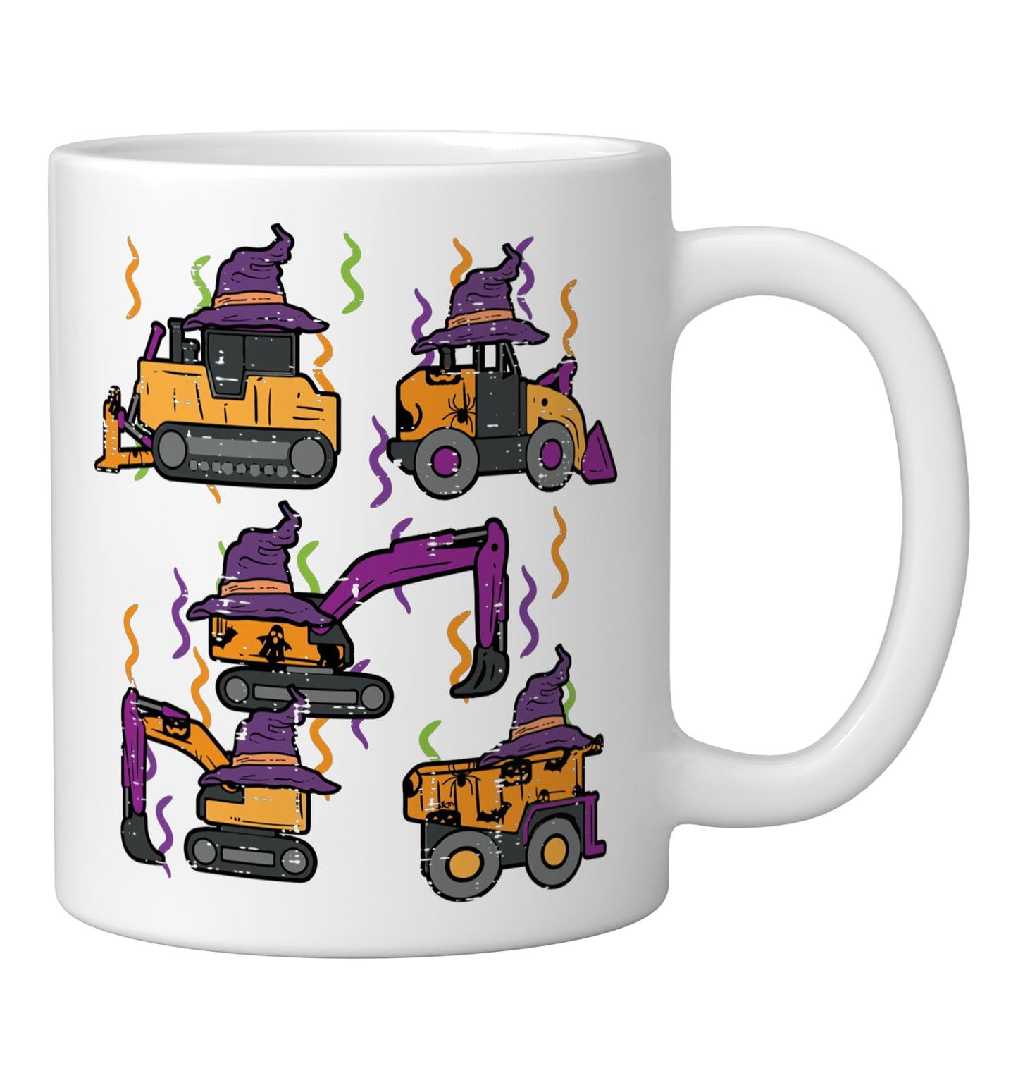 Halloween Construction Vehicles Costume Boys Kids Toddler Ceramic Mug, White