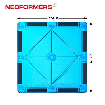 NEOFORMERS 16PCS Square Magnetic Tiles Magnet Expansion Set, Construction Building Blocks, Starter Set for Kids Ages 3+
