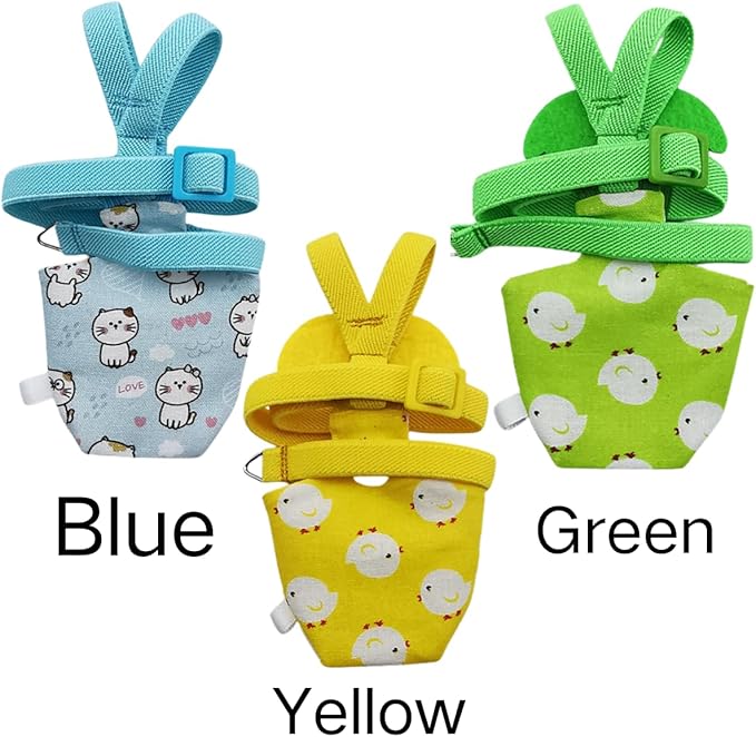 Adjustable Bird Diaper Harness Flight Suit Clothes with 80 Inch Flying Leash Rope for Parrots Conure Cockatiel (Green,S)
