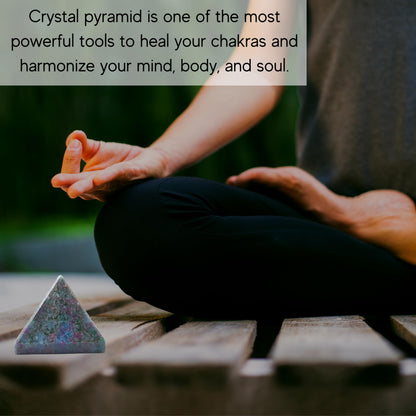 Amazing Gemstone Ruby Kyanite Pyramid Crystal Healing Stones - 1" Great Pyramid Figurine of Natural Stone Pyramid for Meditation, Reiki, Chakra Balancing and Crystal Pyramids Grid