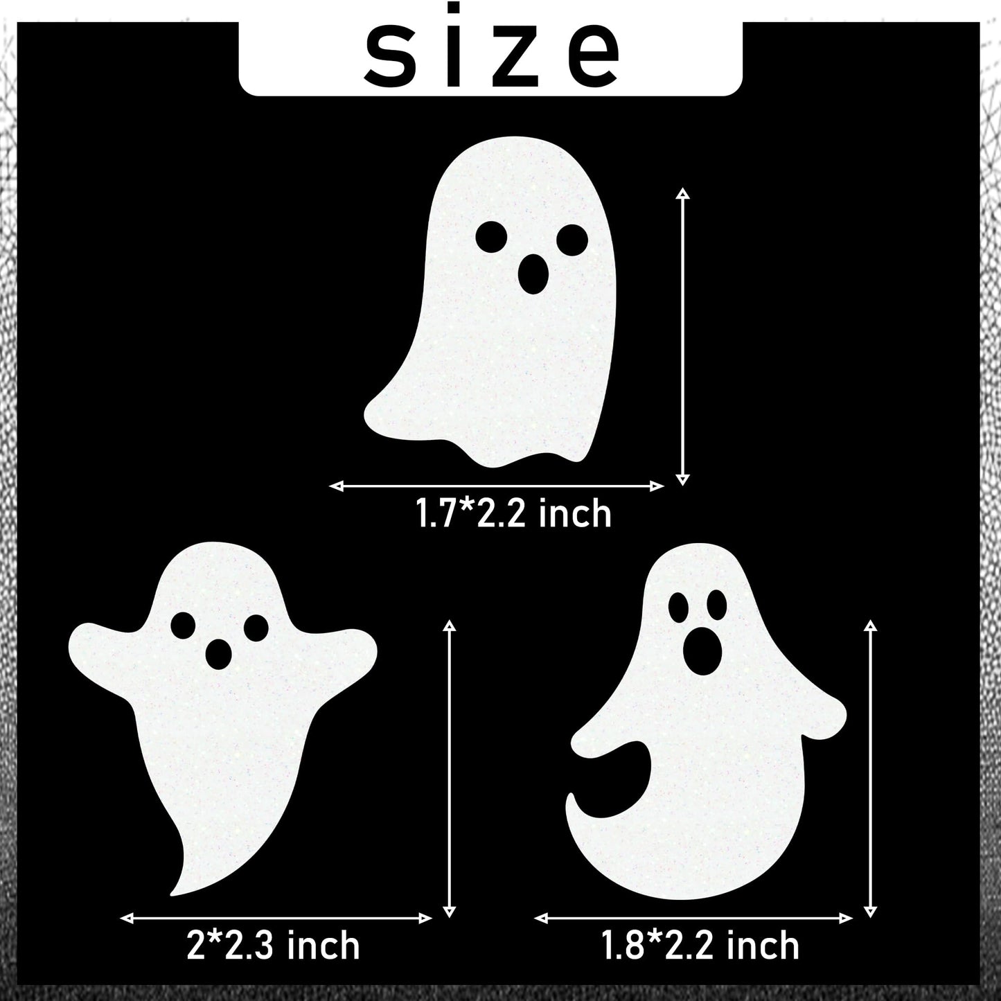 Halloween White Glitter Ghost Cupcake Toppers 24PCS Ghosts Baby Shower Cake Decorations Cute Ghost Cake Toppers for Happy Halloween Birthday Party Baby Shower Supplies