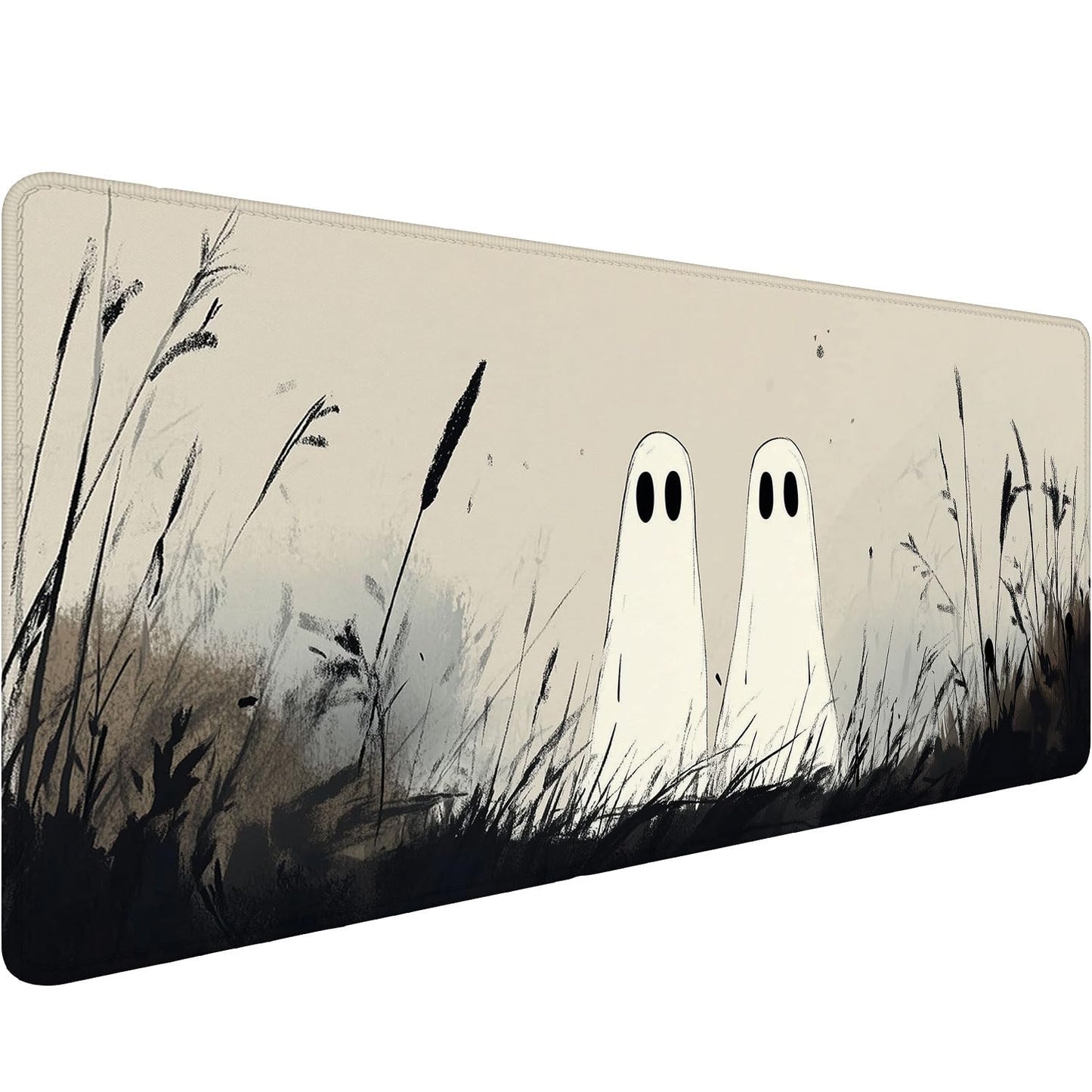 Cute Ghost Desk Mat Cartoon Fantasy Halloween Spooky Mousepad XL Large Gaming Mouse Pad Laptop Keyboard Mat Desk Pad 31.5"x11.8" Office Computer Keyboard Laptop Home