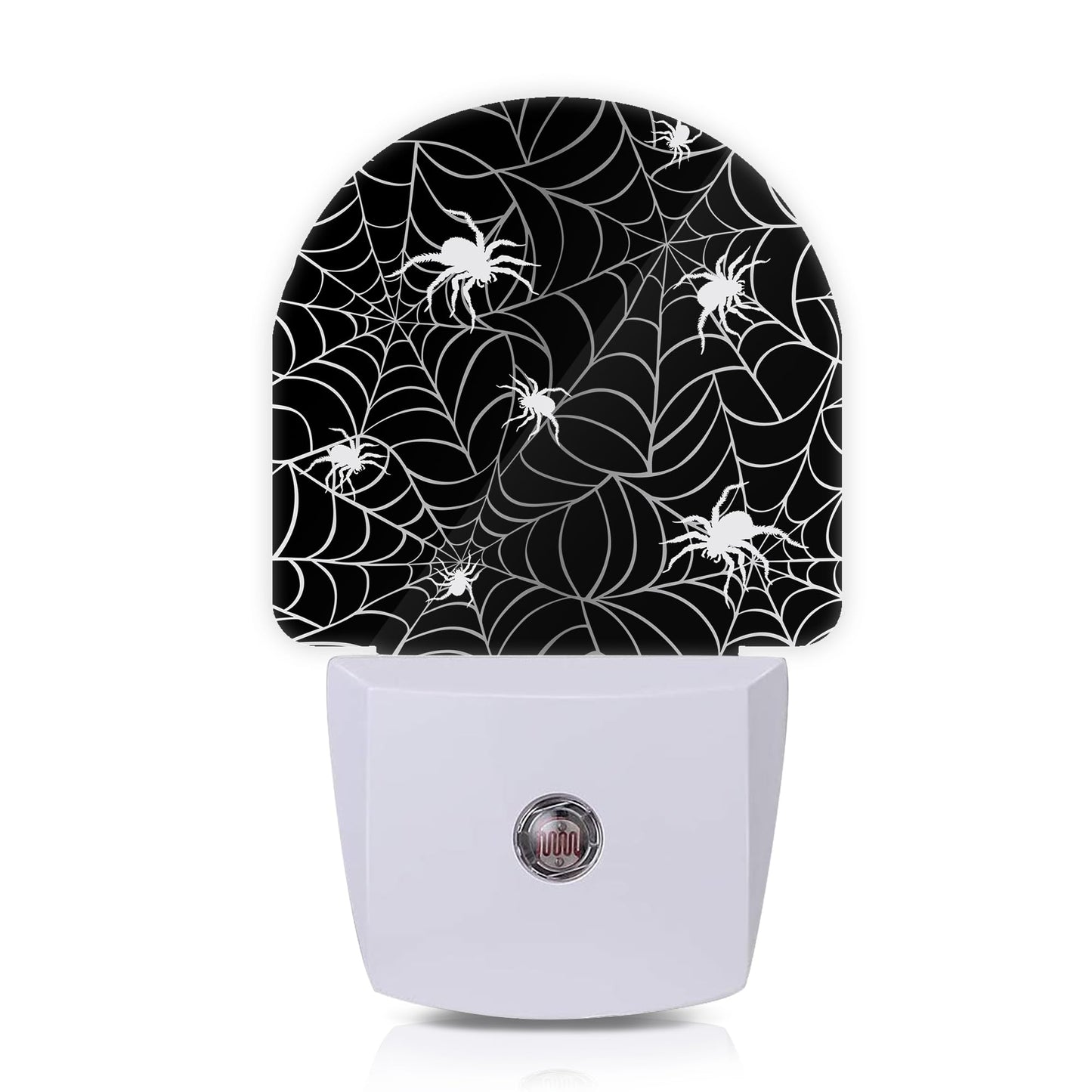 Axxitude Spiders Webs Night Lights Plug into Wall for Girls Boys Room,Night Light LED Lamp Dusk to Dawn Sensor Round Lamp for Bedroom Bathroom Hallway Home Wall Decor Nightlight