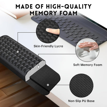 3 PCS L-Shaped Desk Elbow Pad for Desk, Comfort Arm Support Pads Rest for Desk with Non-Slip Base, Easy Relief Typing Pain, Ergonomic Desk Edge Cushion and Wrist Rest for Office Home Computer Keyboard