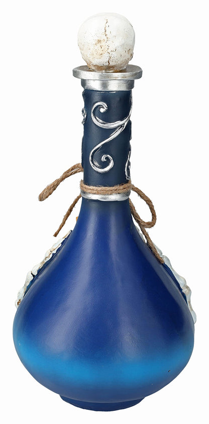 Pacific Giftware Gothic Skeleton Hand Potion Bottle Blue and Silver Drink Me Halloween Decor Witchy Spooky Home Accent Haunted House Decoration12.40”H
