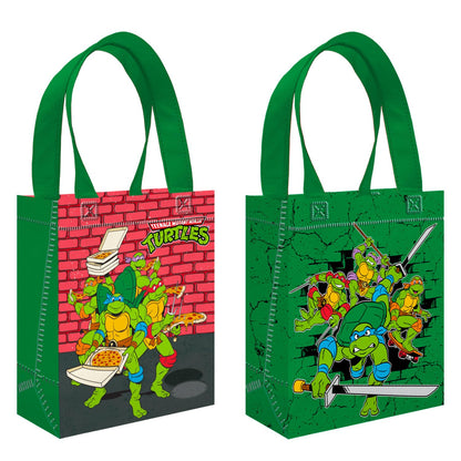 Teenage Mutant Ninja Turtles Party Favor Bags Set – 12 of 8" Pack TMNT Party Goodie Bags for Kids Bulk Reusable | TMNT Birthday Party Supplies