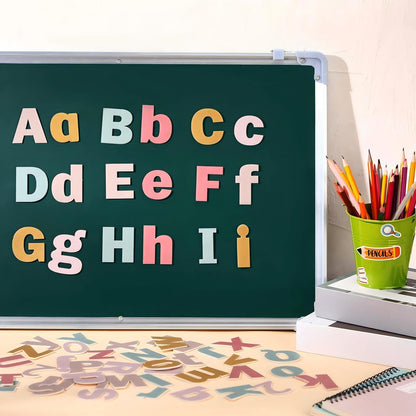 Breling 310 Pieces Felt Letter Bulletin Board Letters Sticker with Number 2" Bulk Self Adhesive ABC Upper Lowercase Sticky Letter for Xmas Gift Bulletin Board Classroom(Boho Color)