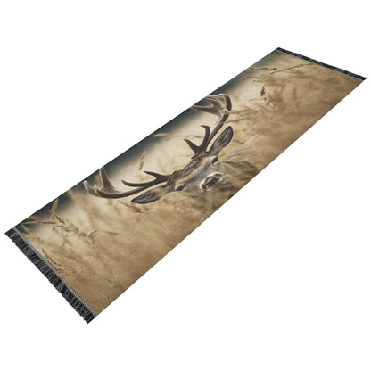 YETTASBIN Deer Runner Rug 2' X 6', Anti Fatigue Large Floor Mat Soft Absorbent Washable Linen Area Rug with Non-Slip Rubber Back for Entryway, Bedroom, Hallway, Kitchen