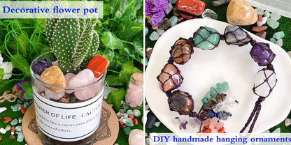 7 Chakra Tumbled Polished Natural Healing Crystals Stones Bulk Stones Crystal for Energy Reiki Tumbling Cabbing Balancing Decoration Gemstones Crystal Healing Meditation Therapy Gift 100g