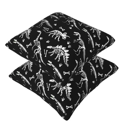 famliihw Dinosaur Throw Pillow Covers Soft Square Cushion Pillowcase Set of 2 for Sofa Couch Home Decor 18 X 18 in