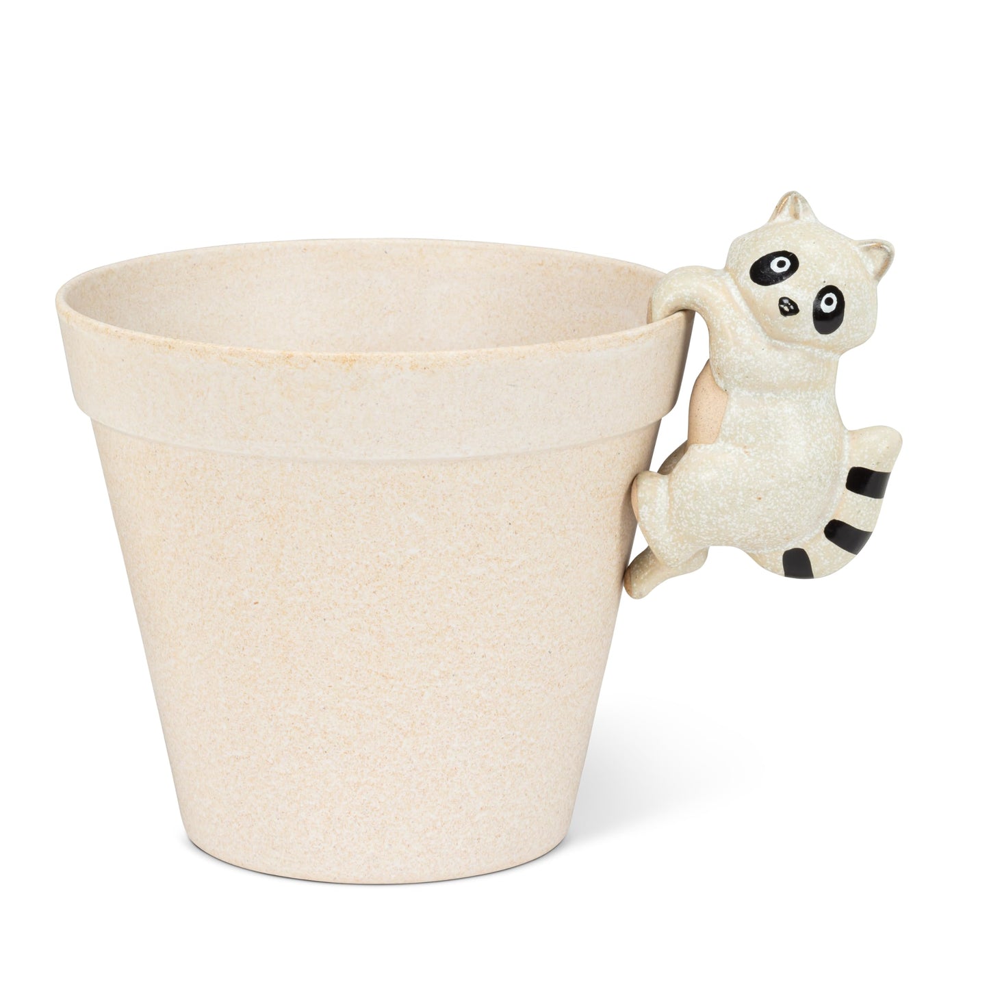 Abbott Collection Climbing Raccoon Planter Pot Hanger - Ceramic (4" H)