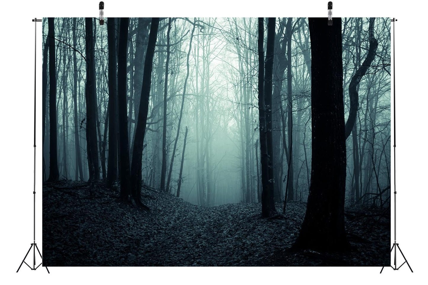 BELECO 7x5ft Fabric Spooky Dark Forest Backdrop Halloween Haunted Misty Woods Magic Grove Vampire Evil Trees Background Halloween Forest Party Decorations Photo Studio Prop
