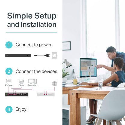 TP-Link TL-SG105MPE | Easy Smart Managed | 4 PoE+ Ports @120W, w/ 1 Uplink Gigabit Port | QoS, Vlan, IGMP & LAG | Fanless | PoE Auto Recovery | 3 Year Protection