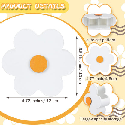 Tenceur Daisy Flower Pen Holder Cute Daisy Large Capacity Pencil Holder White Office Decor Pencil Cup Pot Desk Organizer for Office Makeup Brush Holders Back to School Funny Gift for Coworkers Women