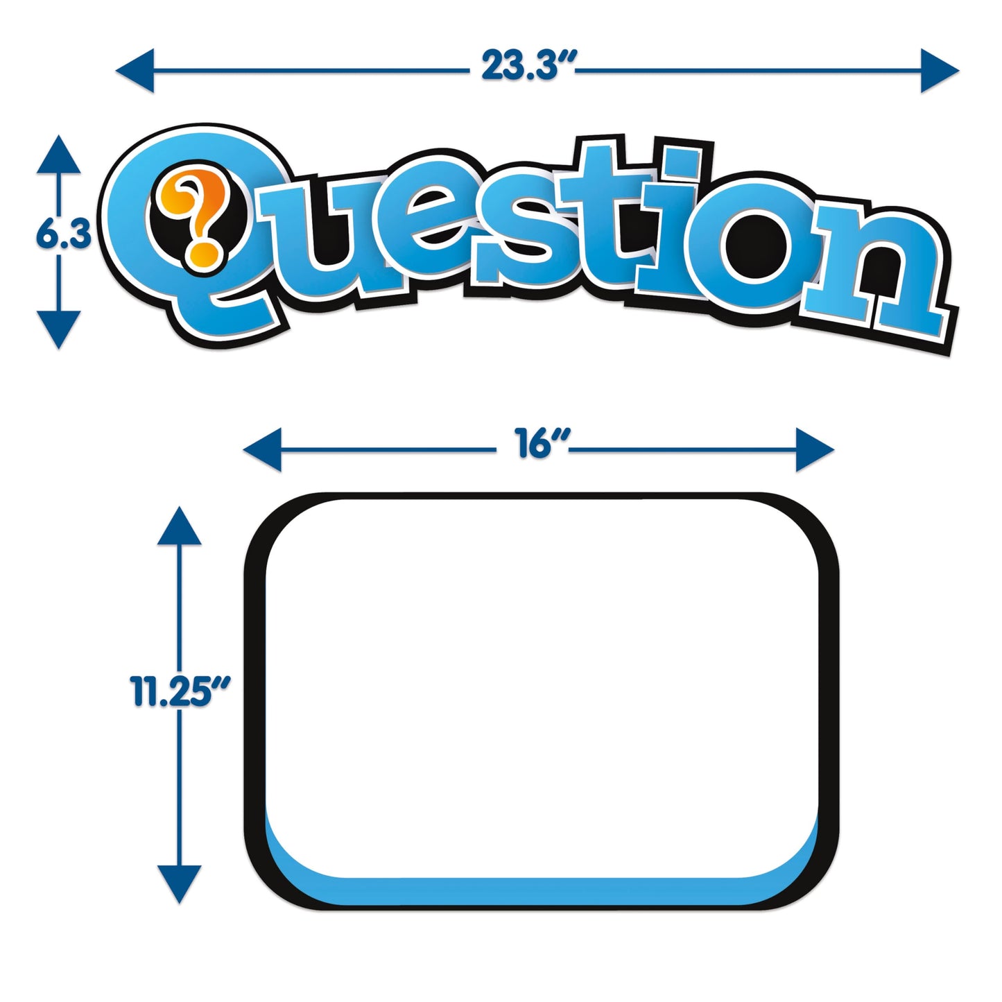 Eureka 661004 Question of The Day Interactive Mini Bulletin Board Set with Dry Erase Headliners, Multicolor, 16 Pieces