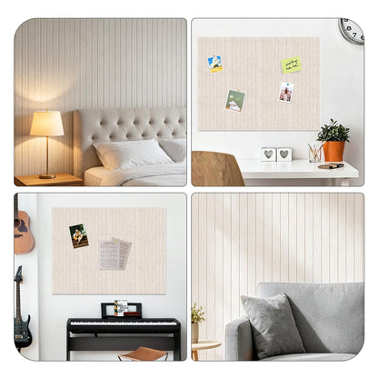 Felt Bulletin Board, 48"X 36" Felt Board for Wall, 12 Pack Felt Wall Tiles, with 70 Adhesive Tabs, Large Felt Bulletin Board Tiles, Cork Board for Room Office Decor, Classroom Pin Board (Oatmeal)