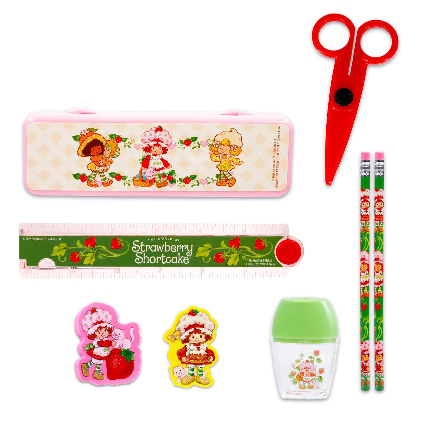 Strawberry Shortcake School Supplies Set - Classroom Bundle with Folder, Notebook, Pencils, Tattoos, and More | Strawberry Shortcake Back to School Supplies