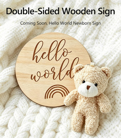 Pregnancy Announcement, Baby Announcement Ideas Set Include Felt Letter Board, Baby Onesie, Booties, Photo Frame, Wooden Sign and Bear Plush, Pregnancy Announcement Photo Props Coming Soon Baby Announcement
