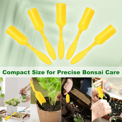 M METERXITY 20-Pack Mini Gardening Shovel Spoons, Plastic Garden Soil Scoops for Cultivation Digging Transplanting/Flower Planting/Plant Succulent, Colorful Small Gardening Tools [Yellow]