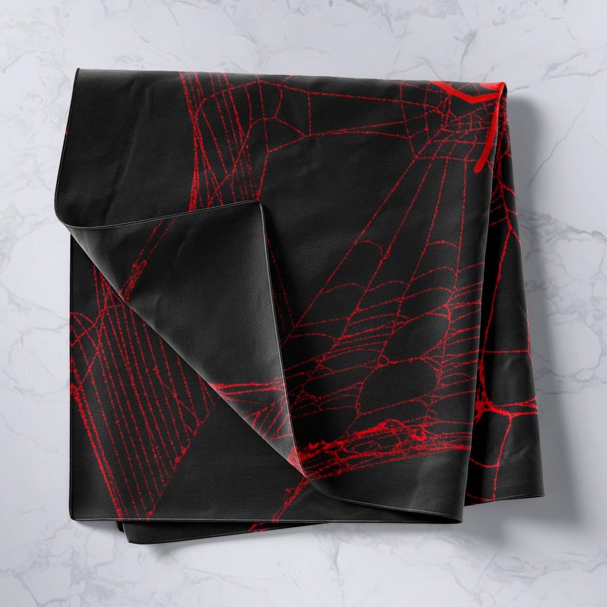 Manfei Halloween Spider Red Black Tapestry Living Room Bedroom Abstract Spiders Web Lines Wall Hangings Art Spider Web Tapestries for Home Decor 59.1x82.7
