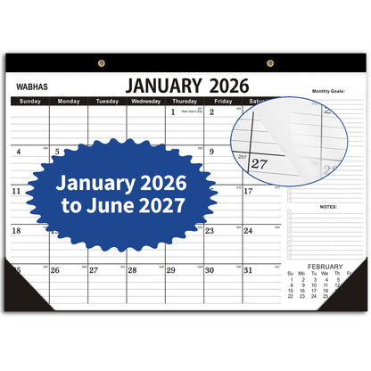 Desk Calendar 2026,January 2026 to June 2027,2026 Desk Calendar with to-do list,Calendar 2026-2027-18 Months,2026 Calendar 17" x 12" for Home or Office.