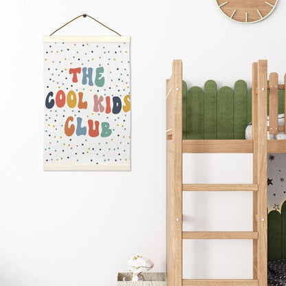 LKETW Kids Playroom Poster Hanger Frame 12x16 Inch, Toddler Room Wall Art Posters for Playroom, The Cool Kids Club Hanging Banner Decor for Toddler Boy Girl Room Nursery Playroom