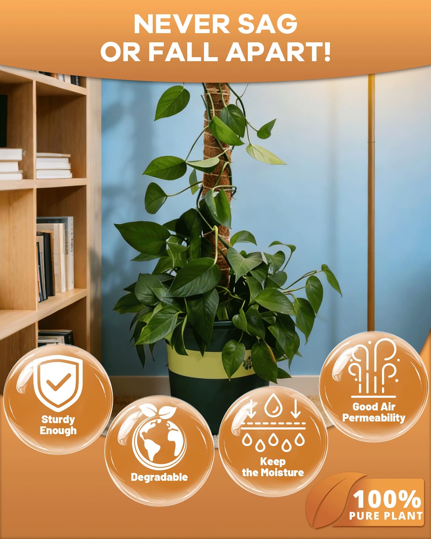 gardmate Coco Liners for Planters - Thick Coconut Fiber, Pre-Drained Planter Liner, Reptile Bedding & Garden Mat | 100% Natural & Biodegradable Coconut Coir for Plants (16" x 160")