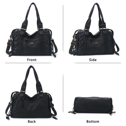 Angel Kiss Hobo Bags For Women Vegan Leather Hobo Satchel Handbags Large Tote Purses Shoulder Bag