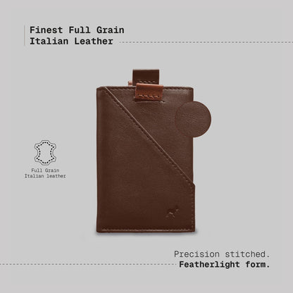 The Frenchie Co. - Speed Cardholder - Minimalist Front Pocket Wallet - Ultra-Slim Rfid-blocking - Quick-Access Card Slot for Business & Credit Cards - Full-Grain Italian Leather