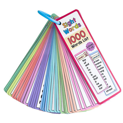 Sided Vocabulary Flashcards Educational Learning Cards High Frequency Sight Words Learn to Read Sight Words