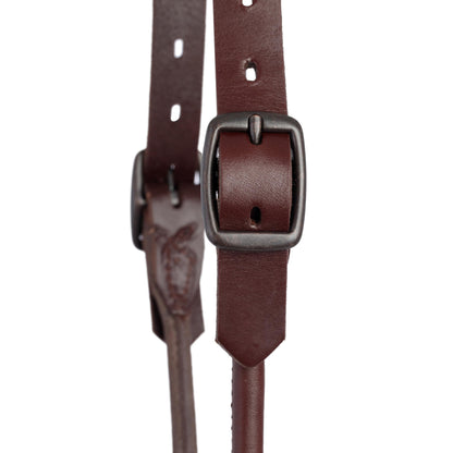 Weaver Livestock Leather Bombshell Show Cattle Halter, Adjustable, Modern Style Cow Calf Halter, Livestock Handling Equipment for Showing, Brown