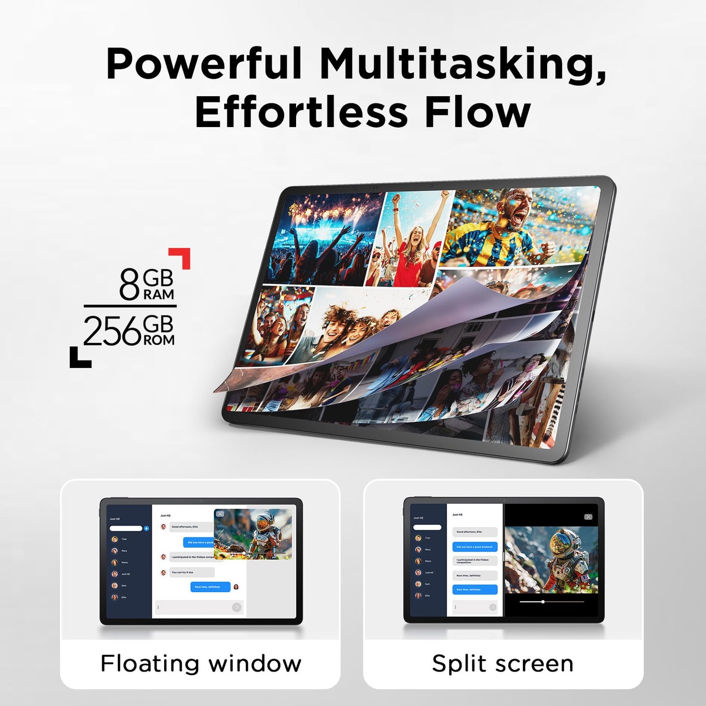 TCL NXTPAPER 14 Android Tablet, 14.3" Paper-Like Display Drawing Pad, Digital Notebook & Musician Tablet with 4096-Level Stylus, Flip Case, 8+8GB RAM, 256GB Storage, 10000mAh, Multi-Window, Matte Gray
