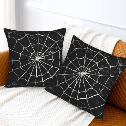 Jbofyee Black and White Spider Web Throw Pillow Cover 20x20 Inch Halloween Spiderweb Decorative Pillow Cases Soft Throw Pillows for Living Room Bedroom Sofa Couch Cushion Cover Set of 2