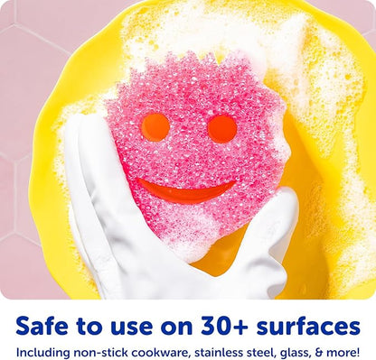 Scrub Mommy Kitchen Sponges (6) + Daddy Caddy Sponge Holder - Scratch-Free Cleaning Sponges for Dishes & Dish Scrub for Multipurpose Cleaning - BPA Free Polymer Foam - Stain & Odor Resistant (7 Count)