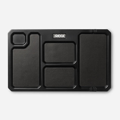 The Ridge Valet Tray for Men - Desktop Storage Organizer - 5 Compartment Valet Tray for Everyday Carry Accessories Wallet, Phone, Keys, Rings - Anti-Scratch Felt