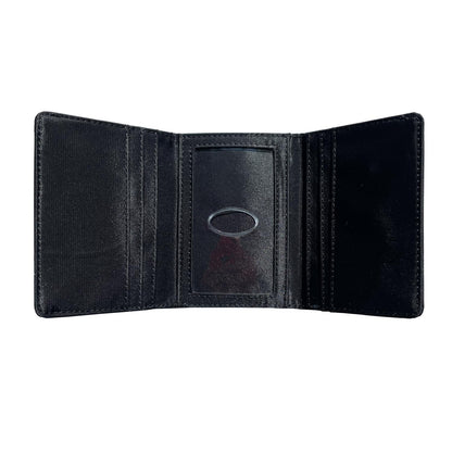 Big Skinny Men's Tri-Fold Leather Slim Wallet, Holds Up to 25 Cards, Black