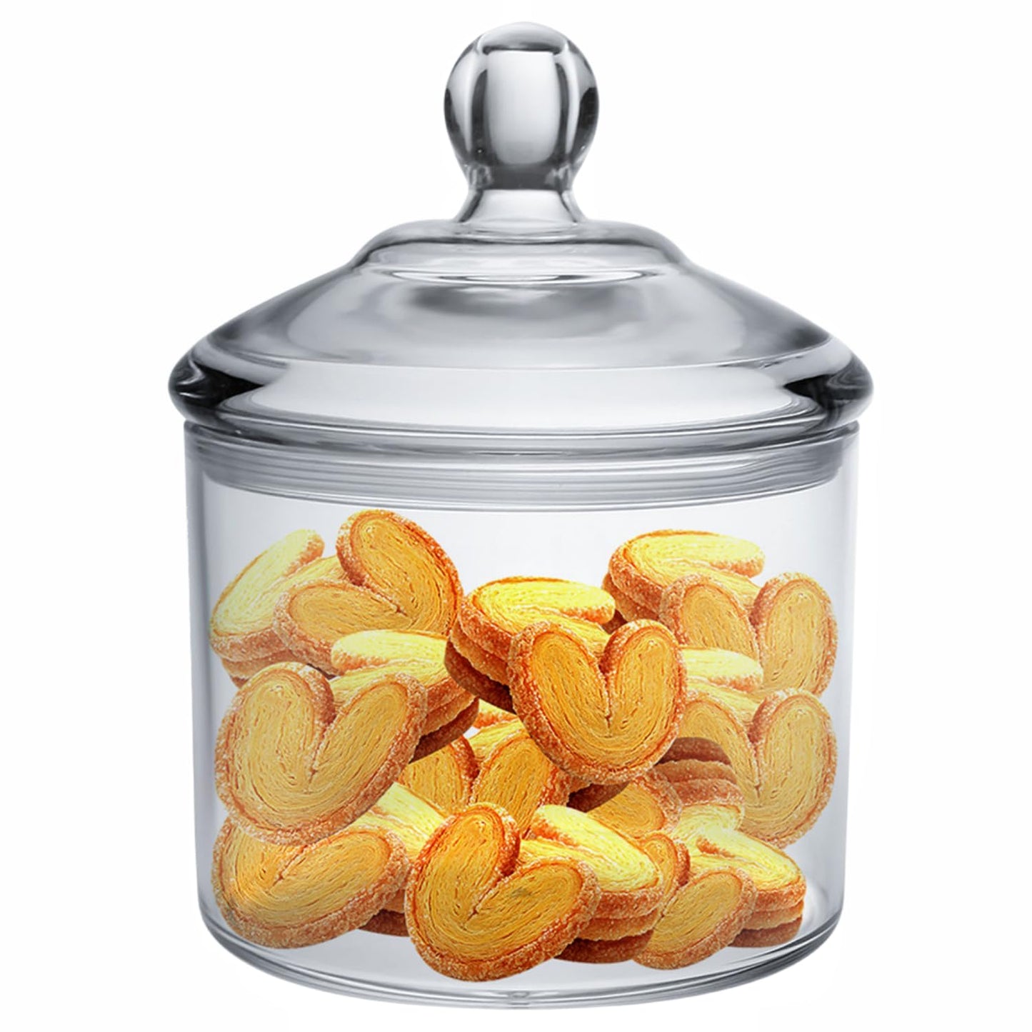 Vinkoe Kitchen Cookie Jar, Candy Dish with Lid, Clear Acrylic Airtight Jar for Nuts, Cookies, Candy, Chocolate, 40 OZ