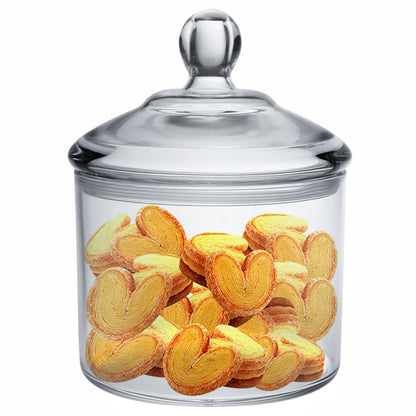 Vinkoe Kitchen Cookie Jar, Candy Dish with Lid, Clear Acrylic Airtight Jar for Nuts, Cookies, Candy, Chocolate, 40 OZ