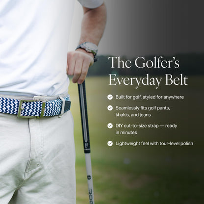 Nexbelt Men's Braided Ratchet Golf Belt – Adjustable, Stretch Fit – For Casual Wear & Golfing (Fits up to 50") - Liberty