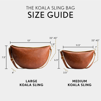 Portland Leather Goods Koala Sling Bag – Leather Sling with Top Magnetic Closure, Interior Pocket & Adjustable Strap – Handmade from the Finest Full-Grain Hides – Medium, Meadow