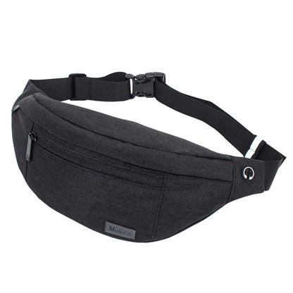MOBICO Large Crossbody Fanny Pack for men women with 4-Zipper Pockets,Waist bag for Workout Traveling Hiking Running Walking Outdoors Sport Fishing Waist Pack…