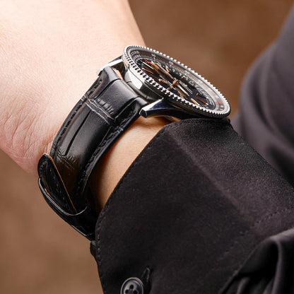 DITOU Watch Straps for Men with Quick Release, Luxury Alligator Grain Embossed Leather Watch bands, Top Grain Genuine Leather Watchband Replacements 19mm, 20mm, 21mm, 22mm
