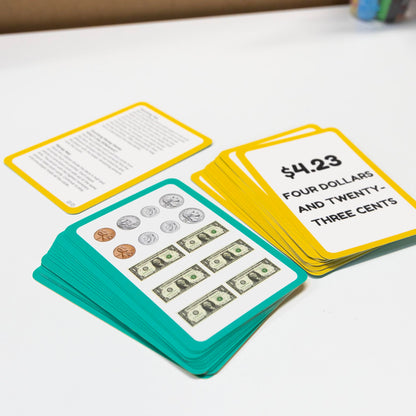 BAZIC Products Money Flash Cards Learn to Count Money, Recognize Bills and Coins USA Currency, Interactive Learning Flashcards Kindergarten School Home (36/Pack), 72-Pack
