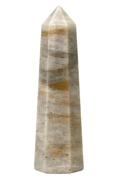 Amazing Gemstone Chrysoberyl Cats Eye Crystal Towers - Natural Healing Crystal Point Obelisk for Reiki Healing and Crystal Grid (3" to 4" INCH)