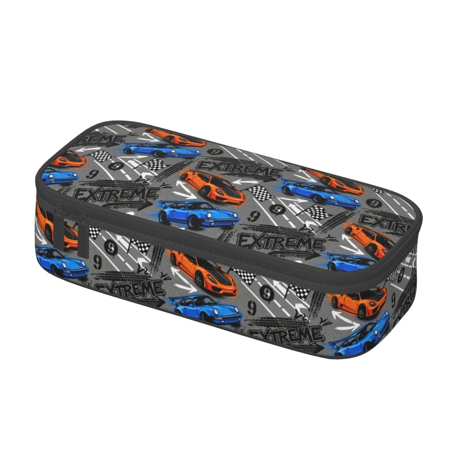 Geoocii Race Car Large Capacity Pencil Case Organizer Pencil Pouch Stationery With Zipper School Supplies Pencil Bag For Girls Boys Teens Adult Office