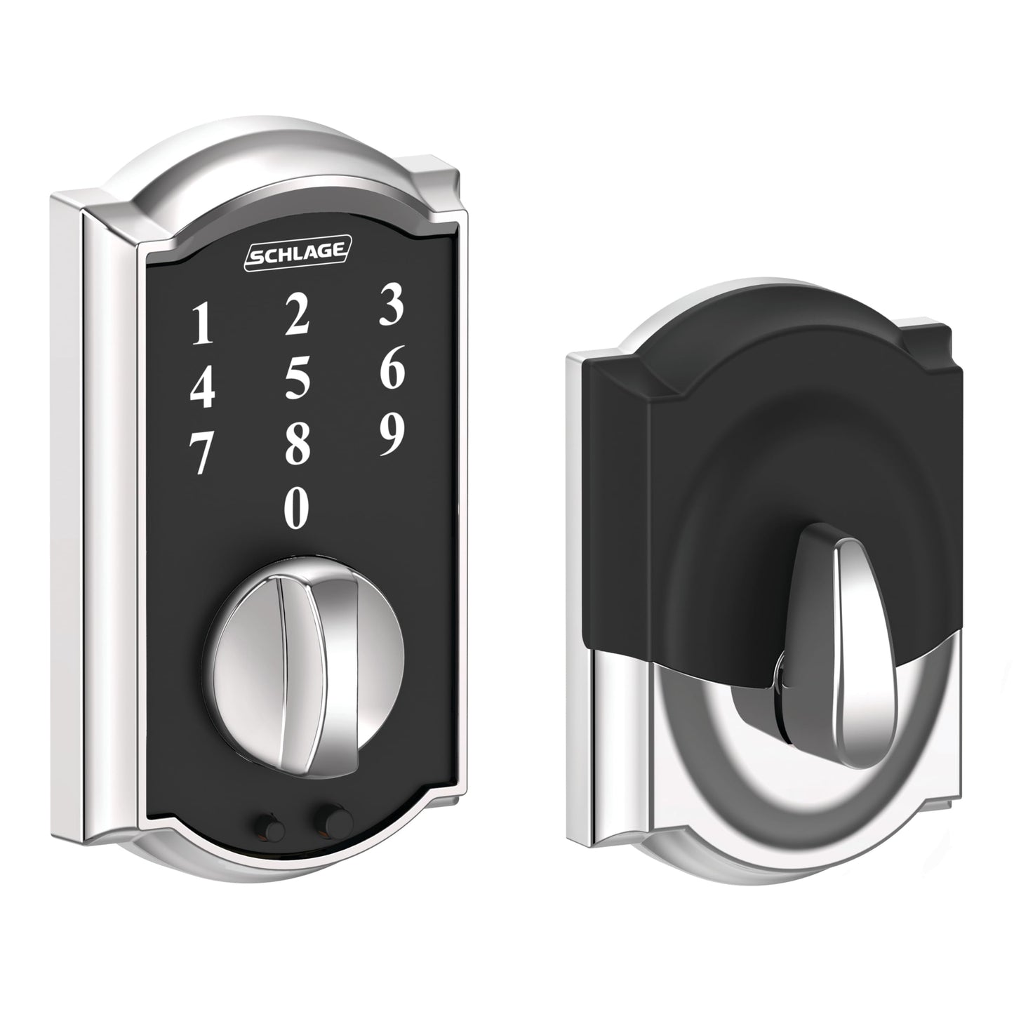 SCHLAGE BE375 CEN 622 Touch Keyless Touchscreen Electronic Deadbolt Lock, Matte Black
